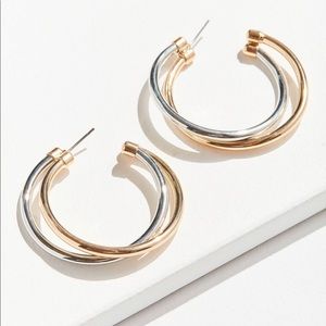 Urban Outfitters Two Toned Hoop Earrings